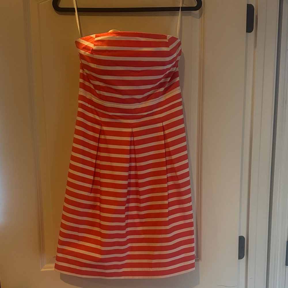 GAP Orange and White Striped Dress